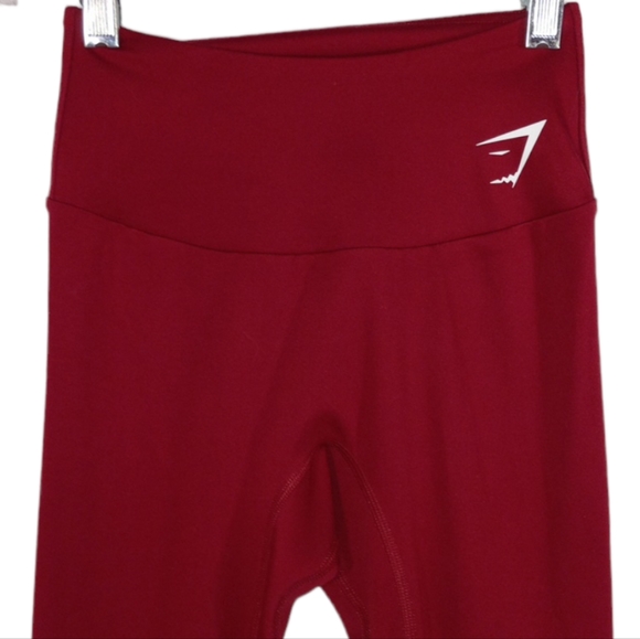 GYMSHARK Red/Maroon Leggings SZ XSmall - Picture 2 of 11